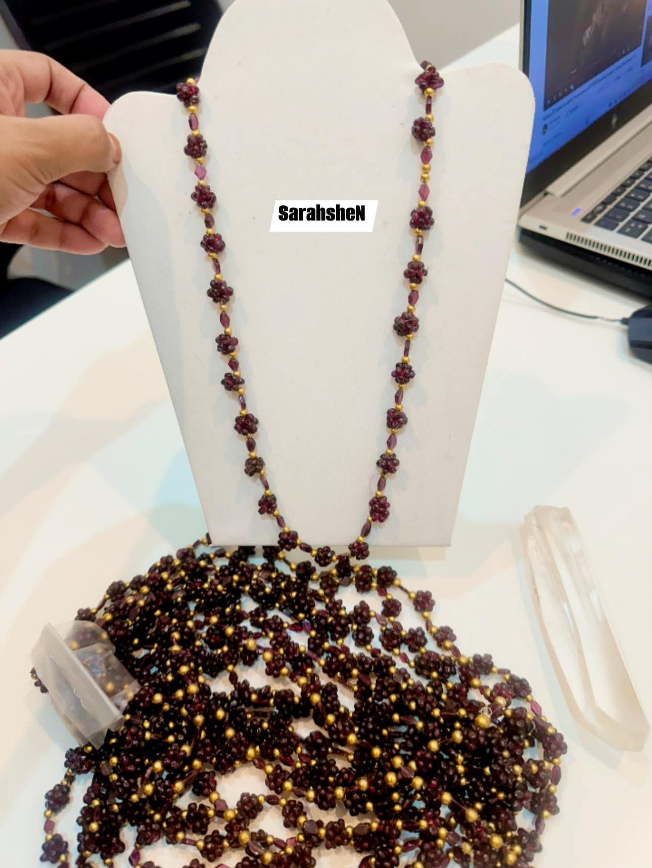 Natural Red garnet beads necklines