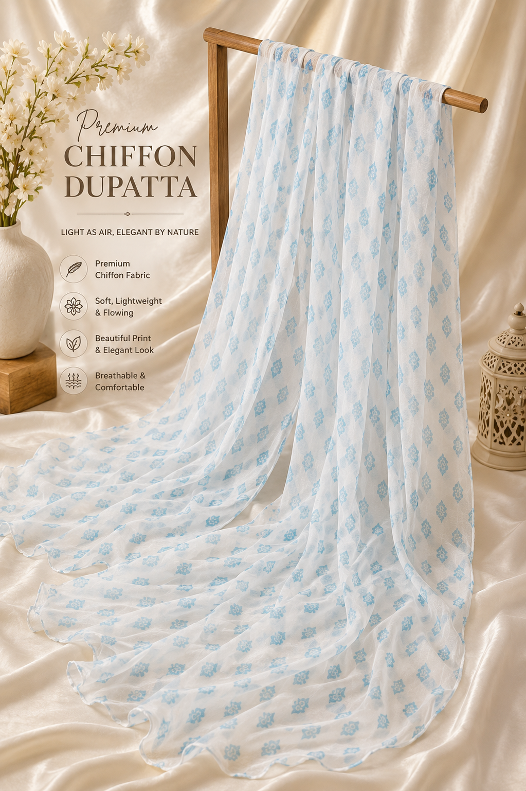 single shifon dupatta lite weight very beautiful stuff